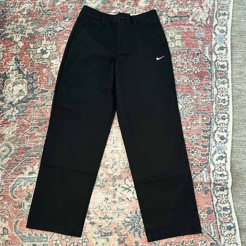 Nike Mens Black Loose Fit Straight Leg Stacked Length Pants NWR Size 28